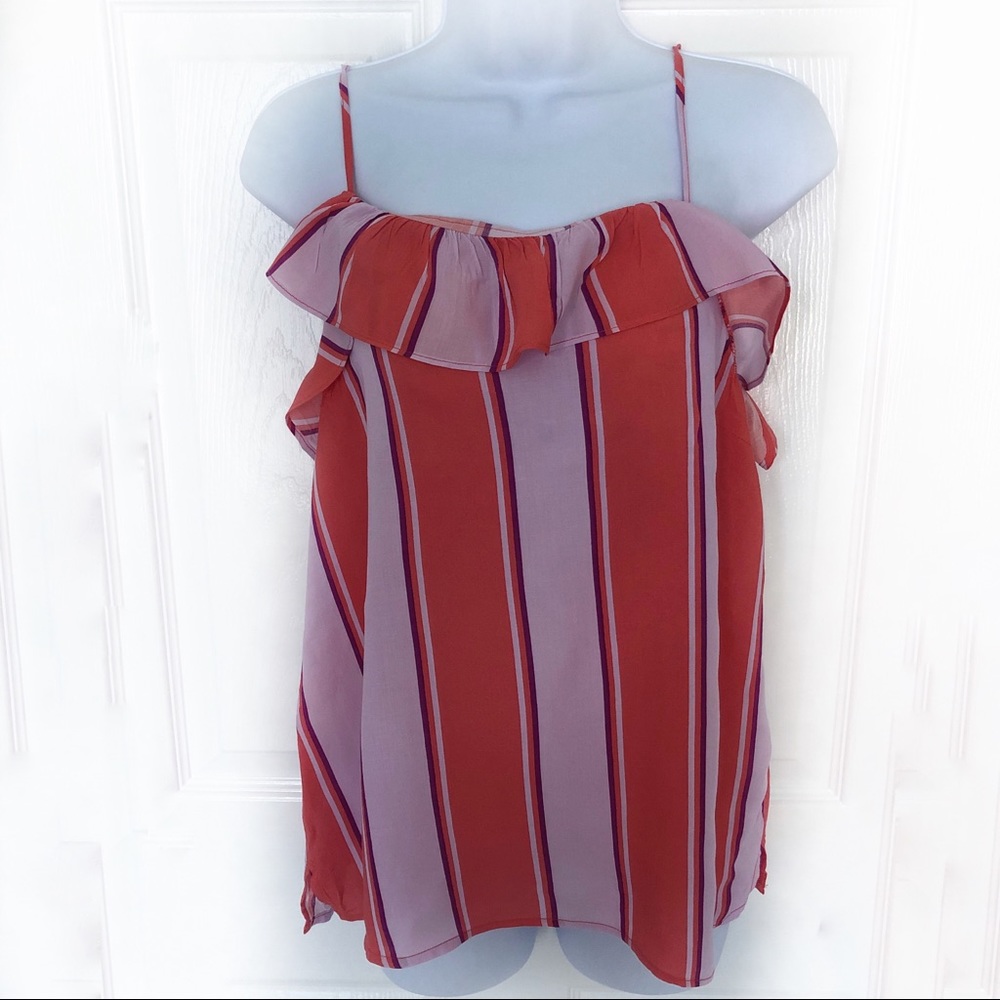 Old Navy Ruffled Front Striped Top
